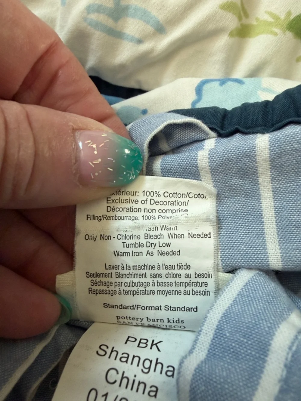Pottery Barn Kids Surf Club Quilted shams - Red/Blue/White